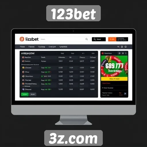 Análise da interface do usuário no site 123bet